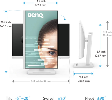 Monitor 27" BenQ GW2790QT White (9H.LLGLA.TBE)