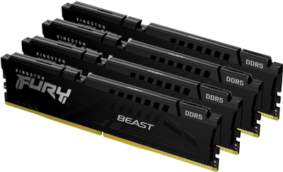Pamięć Kingston FURY DDR5-6000 65536 MB PC5-48000 (Komplet 4x16384) Beast 1Rx8 Black (KF560C40BWK4-64)