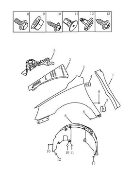 Крыло переднее правое SIMYI на Geely EMGRAND EC7, 106200201002, /