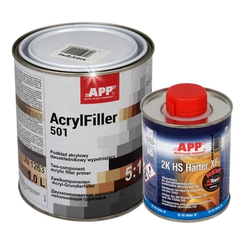 Акриловий грунт, наповнювач APP ACRYLFILLER 2K HS 5:1 1л + 0,20л (чорний)