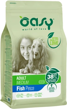 Сухий корм для собак Oasy LIFESTAGE Adult Medium Риба