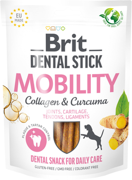 Лакомства для собак Brit Care Dental Stick Mobility для мобильности суставов, коллаген и куркума, 7 шт, 251 г (8595602564361)