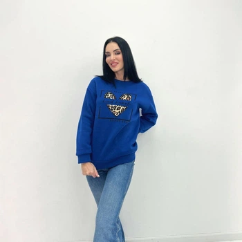 Женский батник на флисе Fashion 50/52 электрик