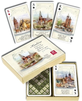 Karty do gry Cartamundi Kraków Akwarele 2 talie x 55 kart (5901911001566)