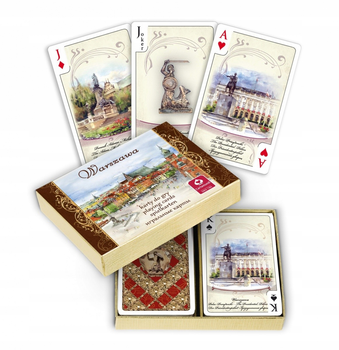 Karty do gry Cartamundi Warszawa Akwarele 2 talie x 55 kart (5901911001672)