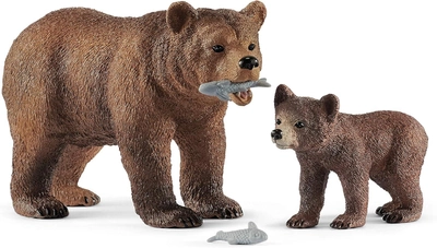 Набір фігурок Schleich Wild Life Grizzly Мама грізлі з малюком (424730) (4059433572369)