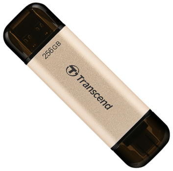 Флеш память USB Transcend JetFlash 930C 256GB USB 3.2/Type-C Gold-Black (TS256GJF930C)