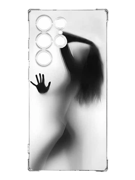 Чехол с утолщёнными углами на Samsung Galaxy S24 Ultra :: Силуэт девушки (принт 66)