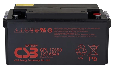 Аккумуляторная батарея CSB GPL12650 12V 65 Ah AGM VRLA