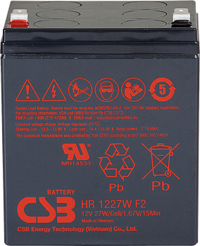 Аккумуляторная батарея CSB HR1227WF2 12V 6.5 Ah High Rate AGM VRLA