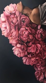 Алмазна мозаїка алмазна викладка Волосся піони 2 50x40 OG00413SB