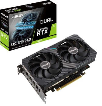 Відеокарта GF RTX 3060 12 GB GDDR6 Dual OC V2 Asus (DUAL-RTX3060-O12G-V2) (LHR) Нове