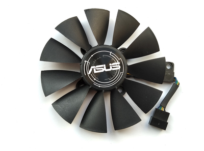 Вентилятор PowerLogic для видеокарты ASUS STRIX (оригинал) 87 мм 5-pin PLD09210S12M (FDC10H12S9-C T129215SM) (№117.1)