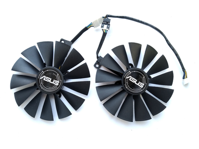 Вентилятор Everflow для видеокарты ASUS (orgnl) 95 мм T129215SM (FDC10M12S9-C PLD10010S12H T129215BH FDC10M12D9-C PLD10010B12H) комплект 2 шт (№135.3)