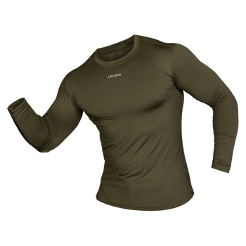 Лонгслів чоловічий тактичний еластичний футболка з довгим рукавом для силових структур Олива Ukraine 7342 XXXL (OPT-7901)