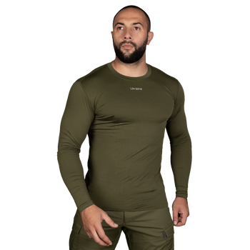 Лонгслів чоловічий тактичний еластичний футболка з довгим рукавом для силових структур Олива Ukraine 7342 XXXL (OPT-7901)