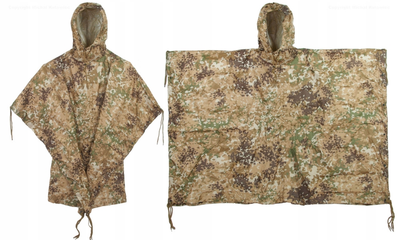 Пончо военное Mil-Tec RIPSTOP PONCHO ARID FLECK One Size (10630055) M-T