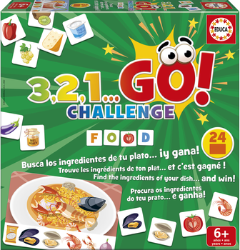Gra planszowa Educa 3 - 2 - 1 Start! Challenge Food (8412668193925)
