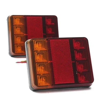 Фонари светодиодные задние 8 LED для автомобильных прицепов 12V-24V (комплект-2шт.)