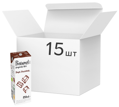 Упаковка соєвого напою Provamel Soya Drink Chocolate 15 х 250 мл (5411188125389)