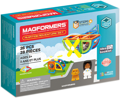 Magnetyczny zestaw konstrukcyjny Magformers Podróż samolotem 28 elementów (005-703015)