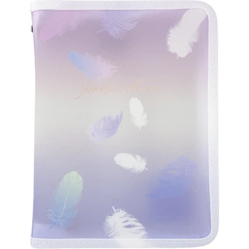 Папка объемная на молнии Axent Colourful Feather 1808-93-A, А5+