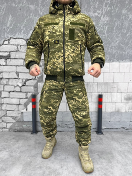 Тактический зимний теплый военный комплект Logos ( Куртка + Штаны ), Камуфляж: Пиксель ВСУ, Размер: L