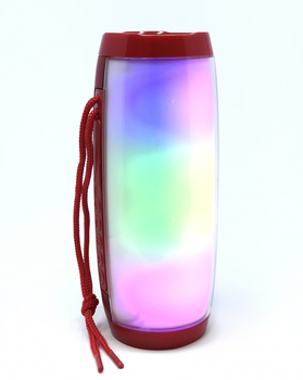 Портативная колонка Aspor TG-157 Plus (Красная) з RGB подсветкой