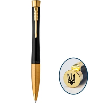 Ручка Parker URBAN 17 Muted Black GT BP Тризубець на торці кулькова 30 035_TR
