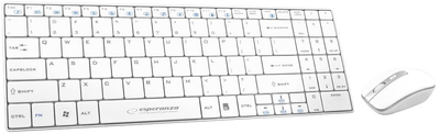 Комплект бездротовий клавіатура та миша Esperanza Liberty Білий EK122W (5901299901991)