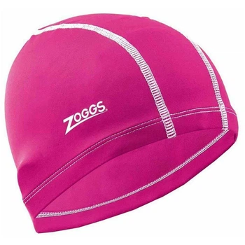 Шапочка для плавания Zoggs, взрослая, полиэстеровая, розовая, универсальный размер OSFM (465035.MG)