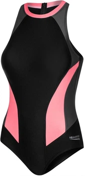 Купальник слитный для женщин Aqua Speed NINA 6406 черный, серый, коралловый Женский 40