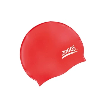 Шапочка взрослая для бассейна Zoggs Silicone Cap Красный