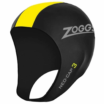 Шапочка взрослая для триатлона Zoggs Neo Cap S/M Черно-желтый