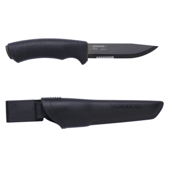 Нож Morakniv Bushcraft Black SRT нержавеющая сталь MoraKniv 25,8 см (sad0001367) Черный