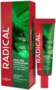 Peeling do skóry głowy Farmona Radical Vegan stymulujący wzrost włosów 75 ml (5900117008140)