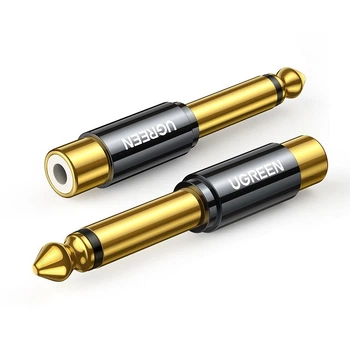 Переходник UGREEN AV169 6.35mm Male to RCA Female Black (80731)