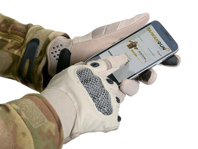 Тактичні рукавички повнопалі Military Combat Gloves mod. IV (Size M) - TAN [8FIELDS]