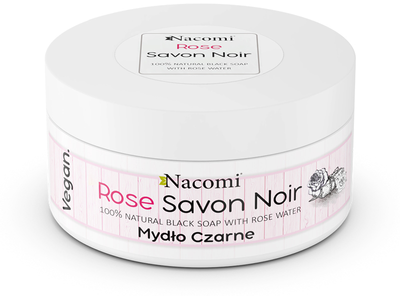 Mydło czarne Nacomi Rose Savon Noir różane z wodą różaną 125 g (5902539710953)