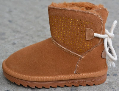 Детские зимние угги Ugg замшевые 29 18.5 см коричневые