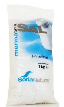 Морська сіль Soria Natural Sal Marina Fina Sin Refinar 1000 г (8422947060329)