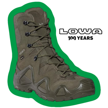 Высокие тактические ботинки Lowa zephyr hi gtx tf ranger green (темно-зеленый) UK 12.5/EU 48