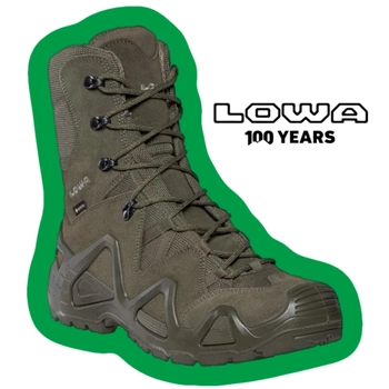Високі тактичні черевики Lowa zephyr hi gtx tf ranger green (темно-зелений) UK 13/EU 48.5