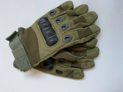 Тактичні рукавиці з пальцями олива розмір XL