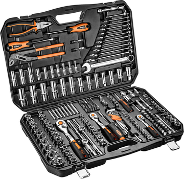 Набор инструментов Neo Tools 1/2", 1/4", 3/8", CrV 233 шт (10-078)