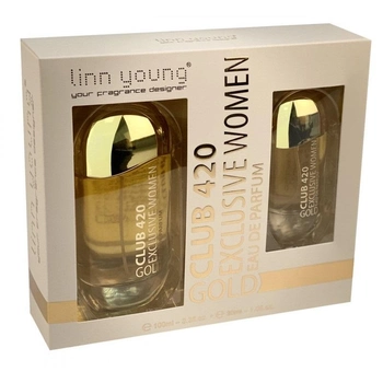 Набір для жінок Linn Young Club 420 Gold Exclusive Women парфумована вода 100 мл + парфумована вода 30 мл (8715658400752)