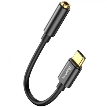 Переходник Baseus Type-C to 3.5 мм 9 см Black (CATL54-01)