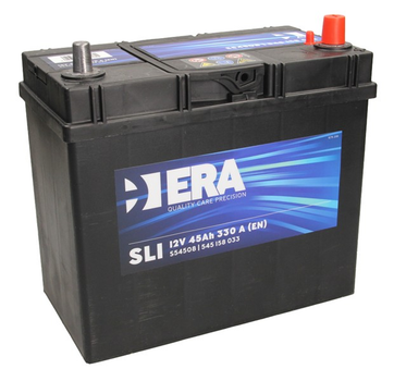 Аккумулятор - ERA SLI , 45Ah , EN 330 , 238x129x227 (ДхШхВ) , лівий "+" , 6СТ-45 Аз S545081 PEUGEOT ; FIAT; FORD; GENERAL ; MAZDA ; MERCEDE; MITSUBISHI ; NISSAN ; SUBARU ; SUZUKI ; TOYOTA ; VOLVO ; VW