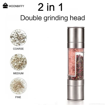Млин для спецій Duo Grinder, млин для солі, перцю та спецій, MOONBIFFY (74131501)
