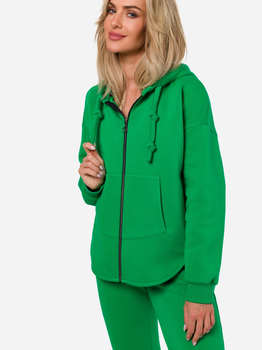 Толстовка на блискавці з капюшоном жіноча Made Of Emotion M761 2XL-3XL Зелена (5905563714225)